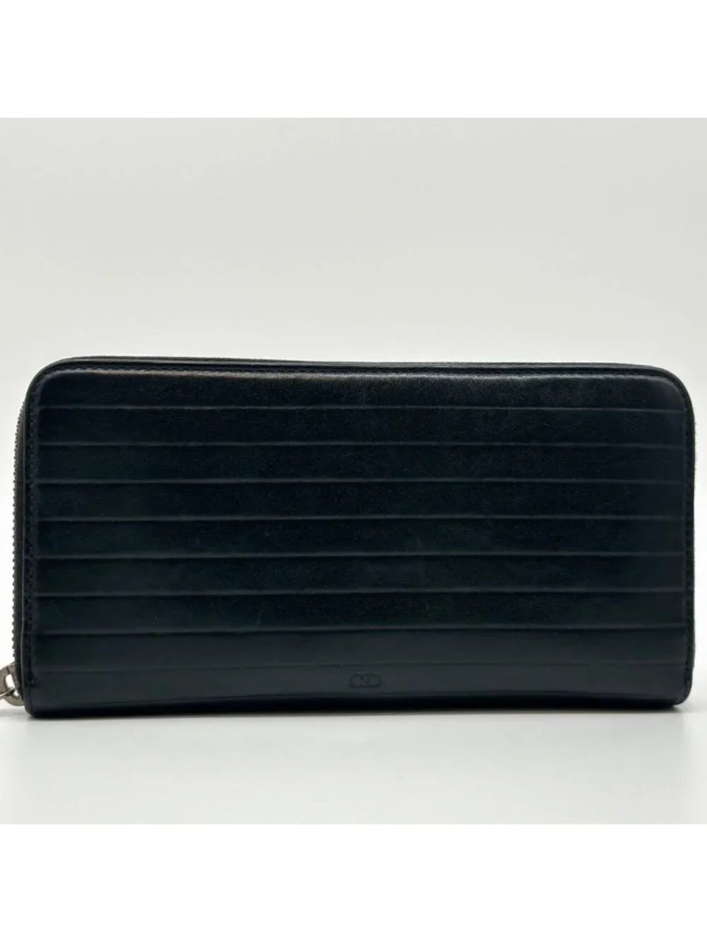Dior Homme Zip Around Wallet Leather Logo CD